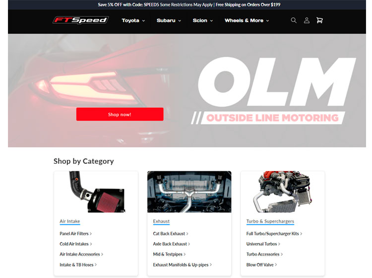 Desarrollo de sitio web FTSpeed.com