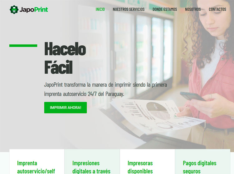 Desarrollo de sitio web Japoprint.com